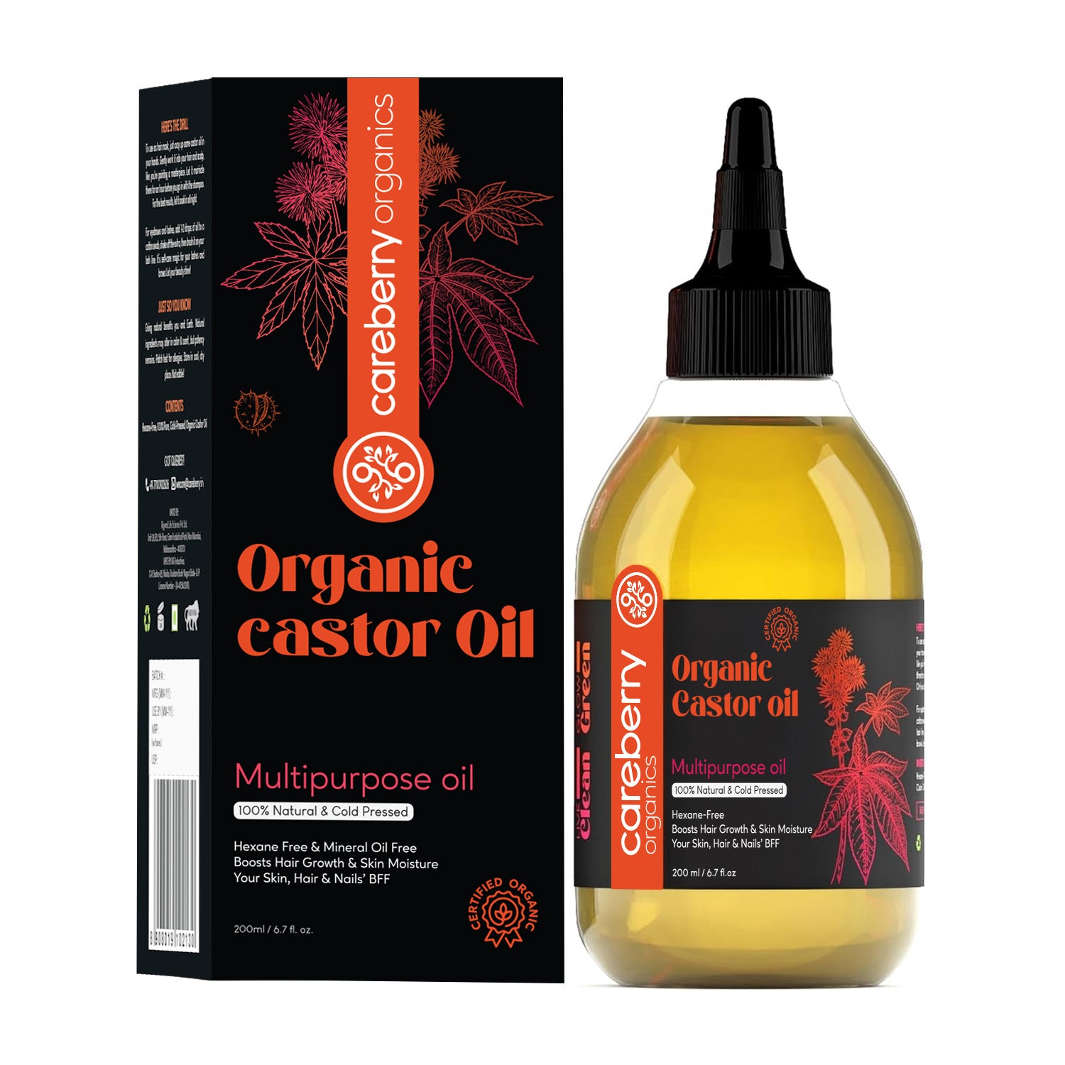 careberry cold pressed castor oil for daily use