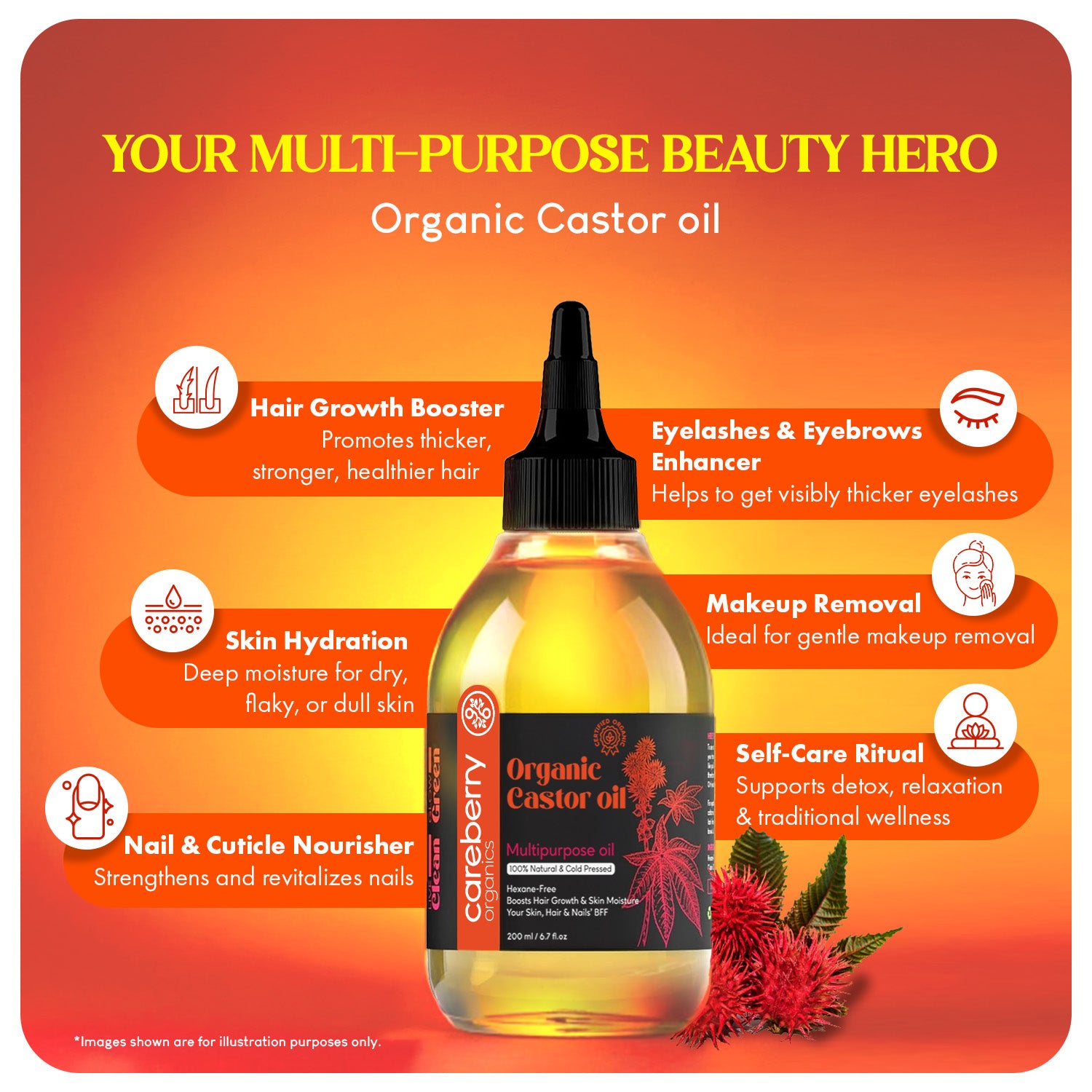 Careberry's Multi purpose castor oil