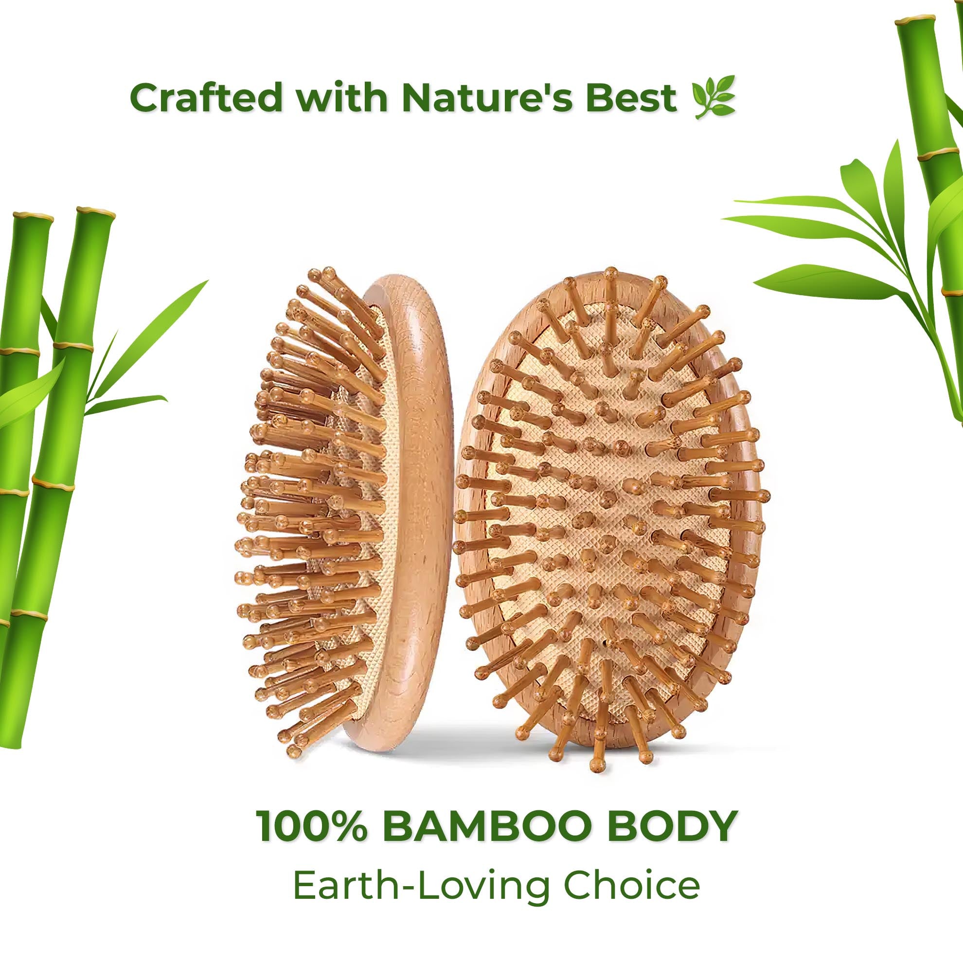 100% bamboo body brush