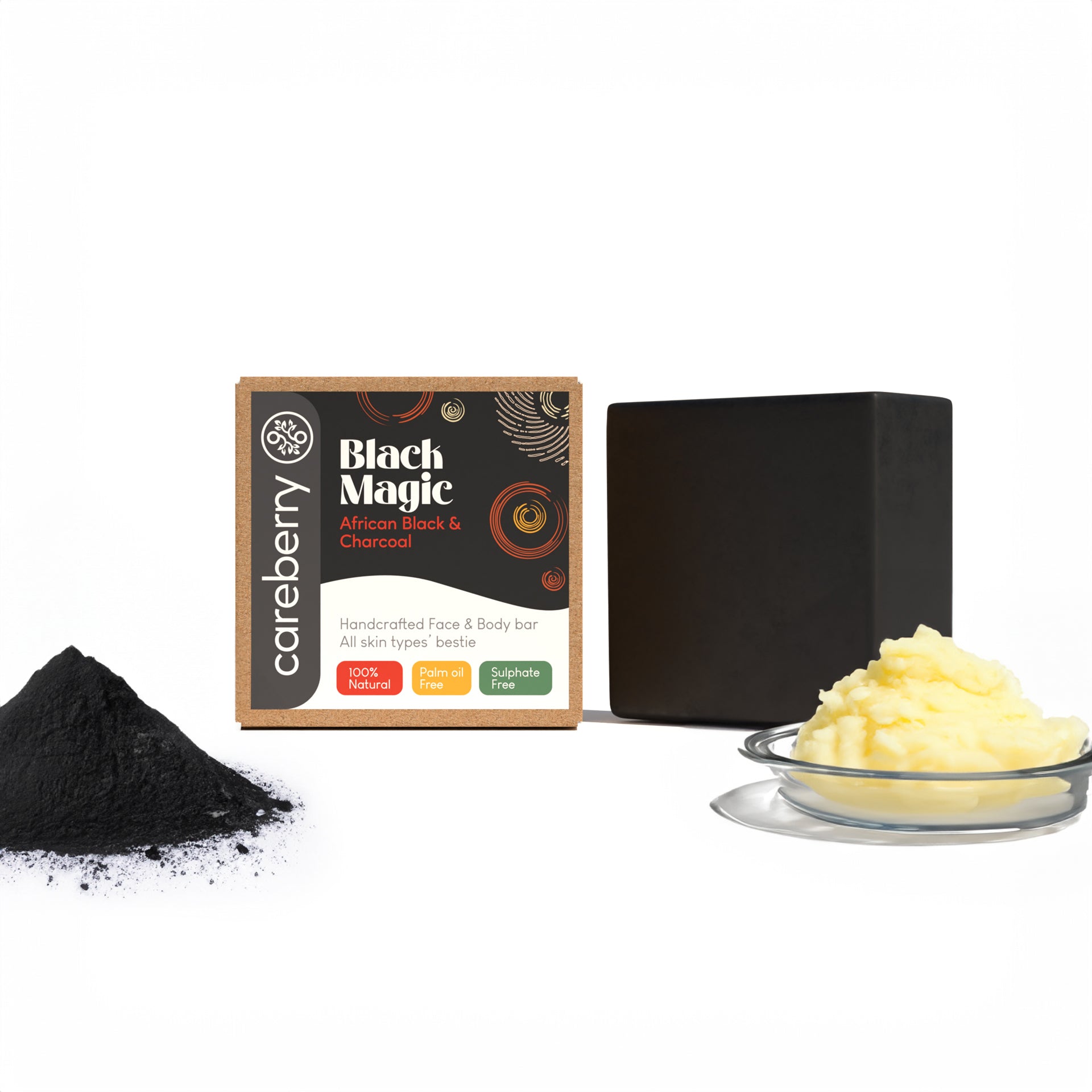 Handcrafted ayurvedic African Balck Soap & Charcoal