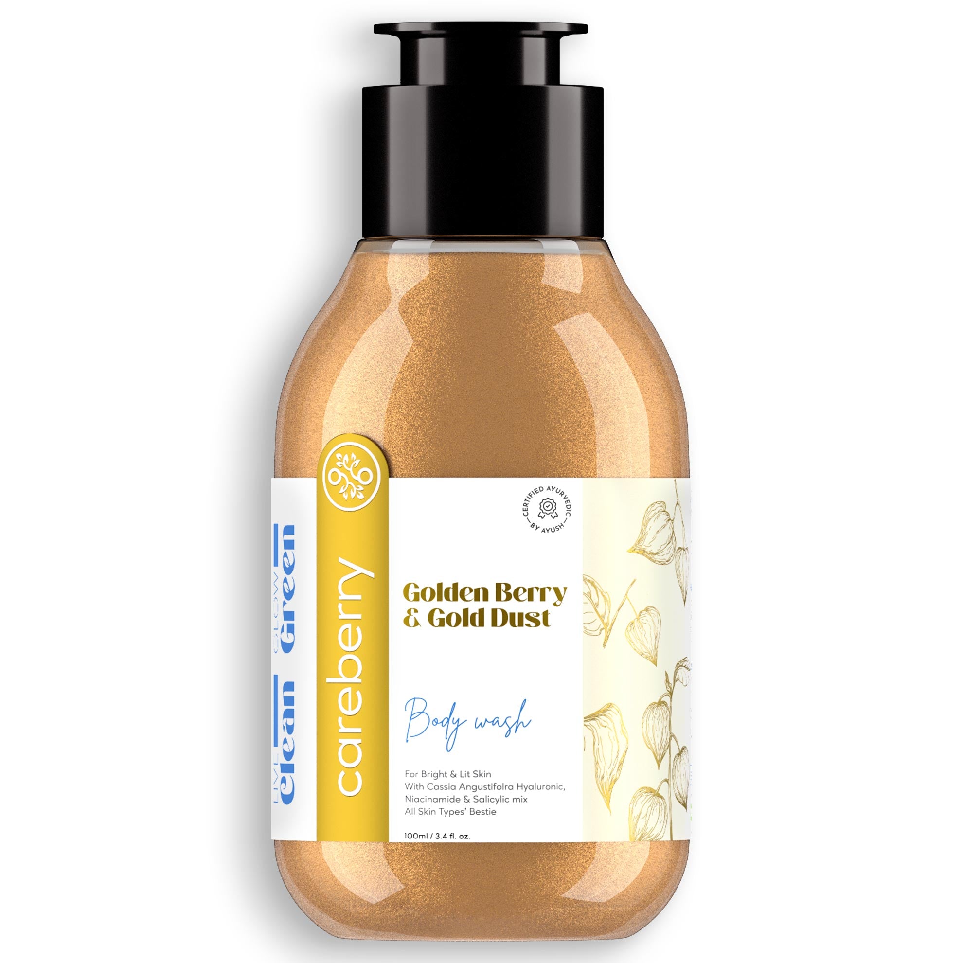 Golden berry and gold dust body wash