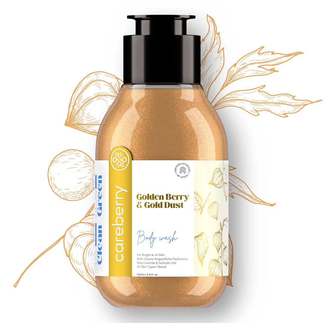 Golden Berry & Gold Dust Brightening Body Wash 100ml (Travel Friendly)