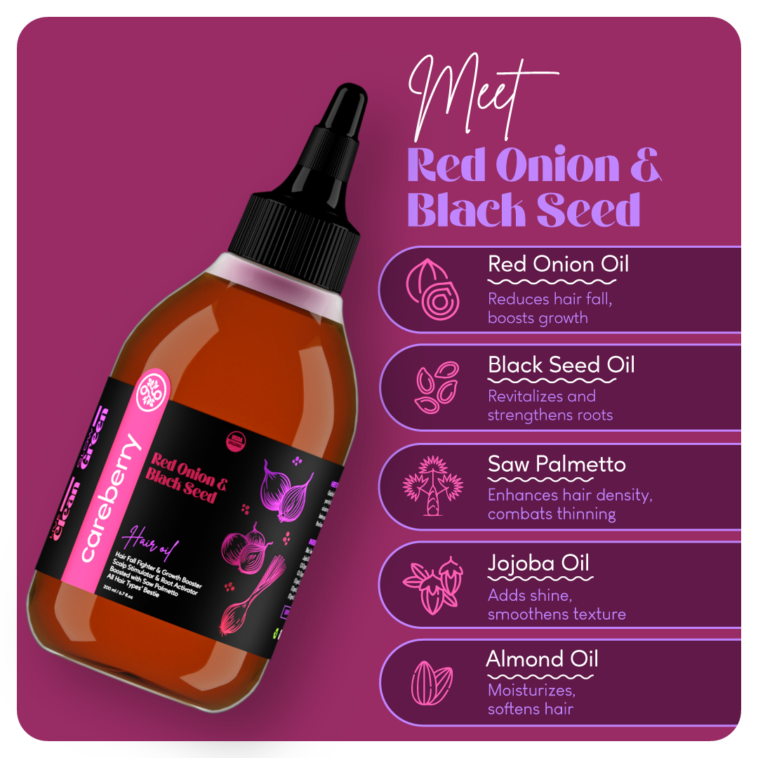 Organic Red Onion & Black Seed Hair Growth Oil